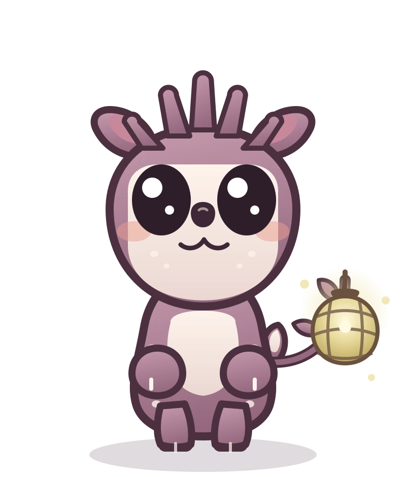 Brackle, the app's lichen-fawn Mipkin